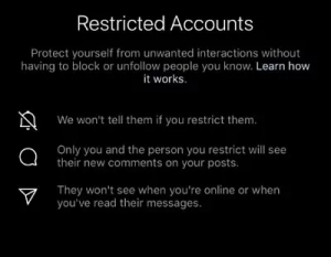 account restriction là gì