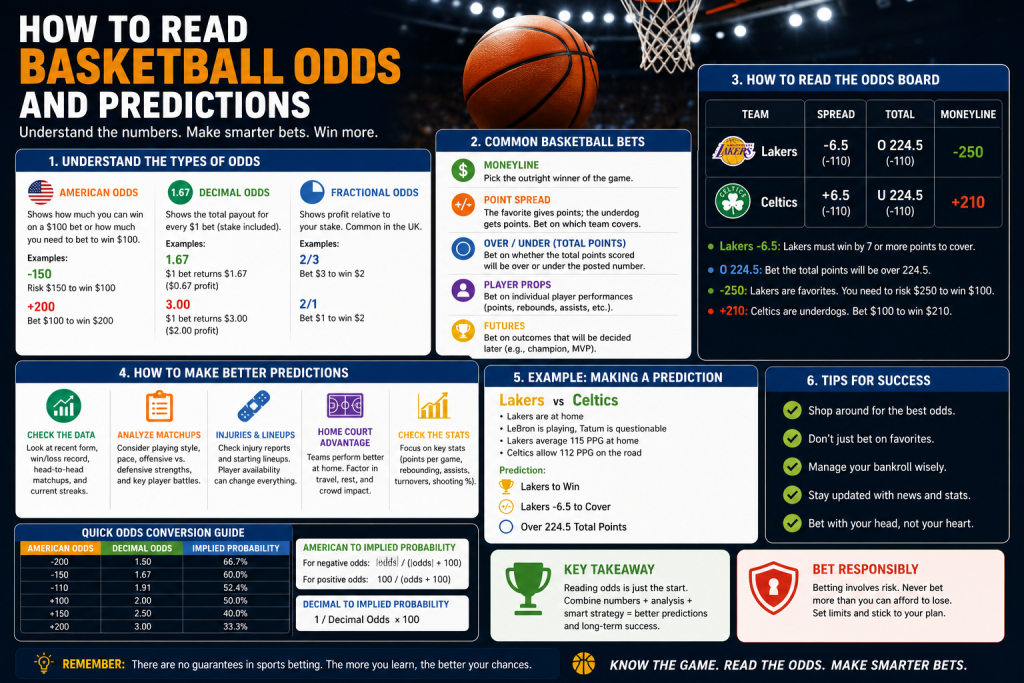 basketball spread odds là gì