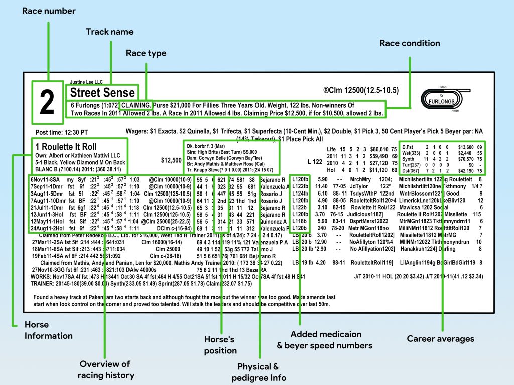 horse racing form là gì